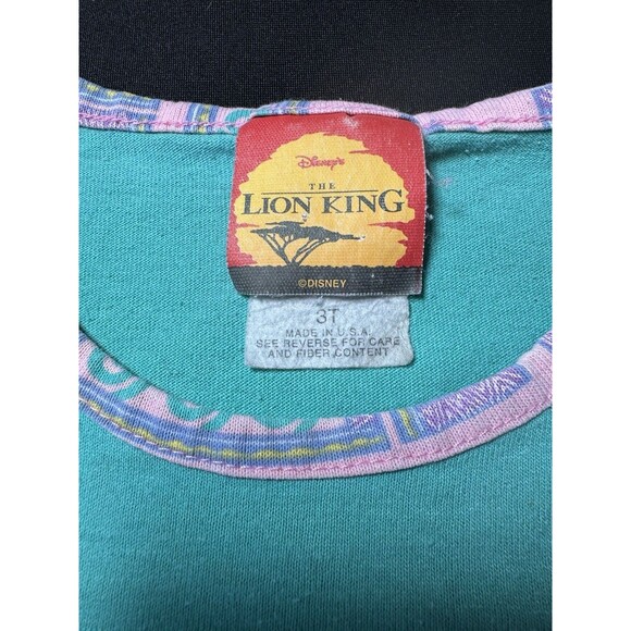 VTG 90s Disney The Lion King Simba Toddler Tank Top 3T USA Made Single Stitch - Picture 3 of 11